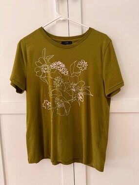 JCrew Cotton T-shirt with design detail
